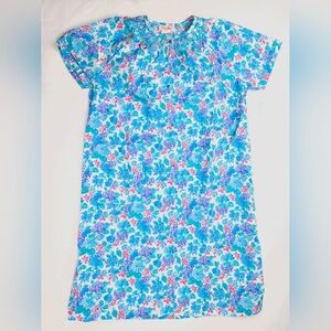 Smart Time Snap Front Floral House Dress Smocked Robe NEW With tags Medium